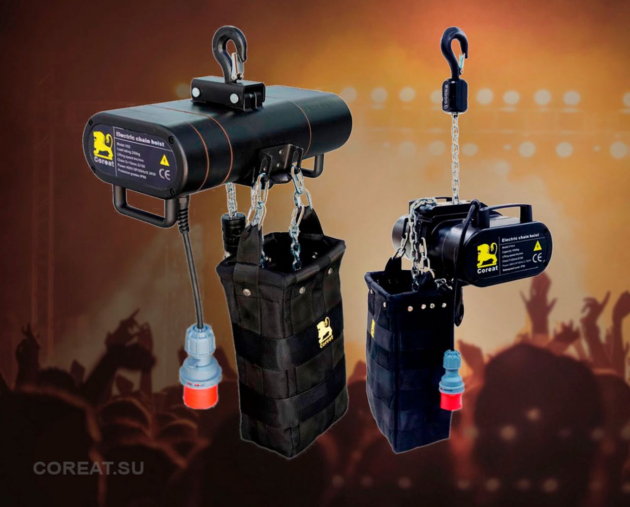 Электрическая цепная лебедка Coreat серии V+